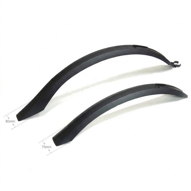 Sunnywheel MUDGUARD SET 26-29ER, Front & Rear, plastic Clip-on, for tyres up to 2.1 51mm/51mm width