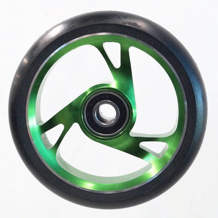 Bulletproof 125 x 30mm Alloy Core Scooter Wheel with ABEC-9 Bearing - Green