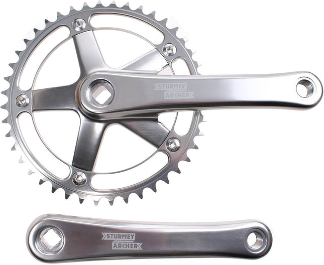 Sturmey Archer 170mm 42T Single-Speed Bicycle Chainwheel Set - 144mm BCD, Silver