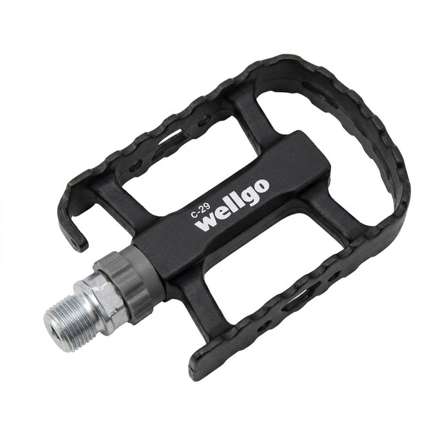 PEDALS 9/16" Sealed Bearings, Alloy Body/Cro-mo Axle, BLACK