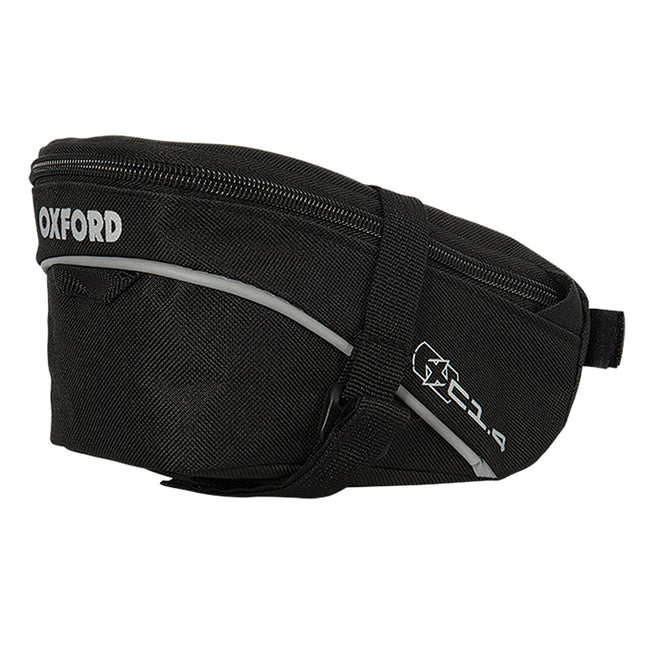 Oxford Bicycle SADDLE BAG C1.4 Wedge Bag 1.4L, Weatherproof design, Reinforced, universal hook & loop attachment system Size: 10 cm (H) x 17cm (W) x 9 cm (D) Oxford Product