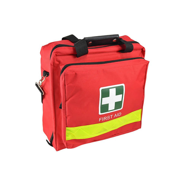 RED BAG WITH SHOULDER STRAP EMPTY