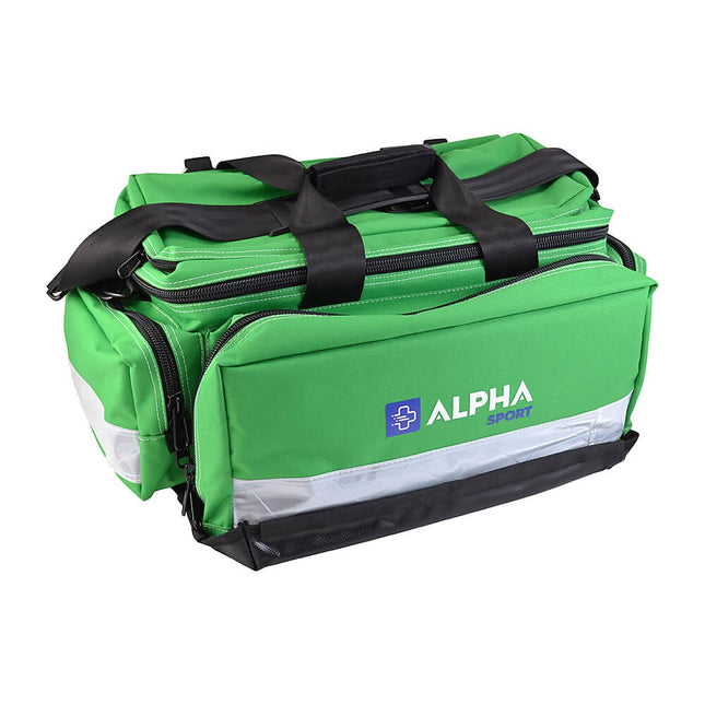 JUMBO PARAMEDIC GREEN KIT BAG WITH ALPHA SPORT LOGO (EMPTY)