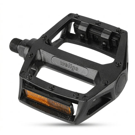 VP PEDALS 9/16" BMX, Large Platform, One Piece Alloy Body, BLACK by Wellgo