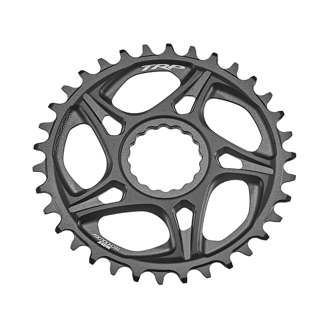 TRP Bicycle TRP Chainring CR-M8070, 32T Standard 6mm offset Chainring Cinch Interface, Sandblasted Black (for 49mm chainline and DH) 11speed chain compatible