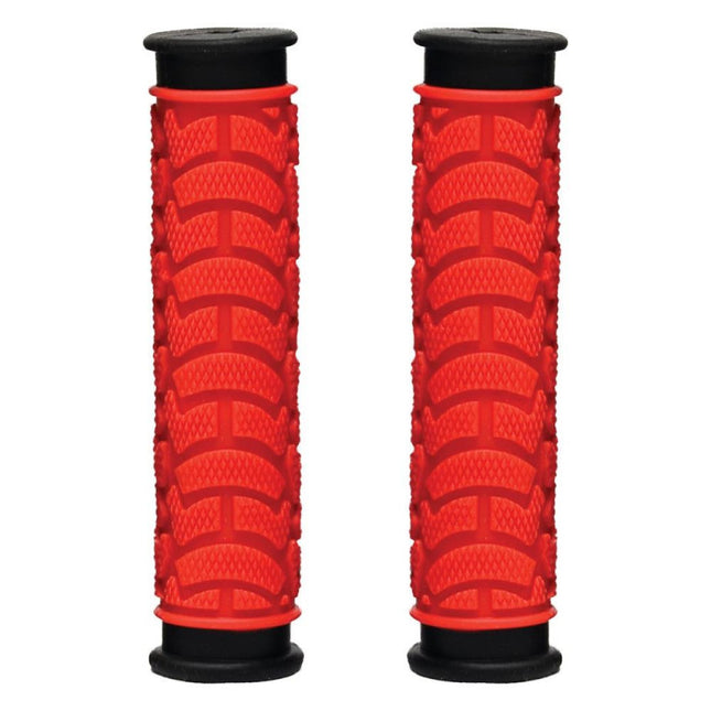 Oxford Bicycle GRIPS - Dual Density MTB Grips, Clossed End. 130mm RED - Oxford Product