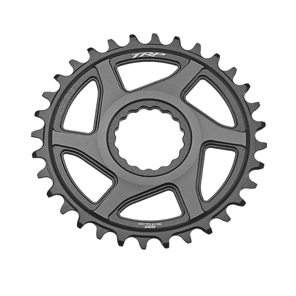 TRP Bicycle TRP Chainring CR-M9050, 12 speed 30T Boost 3mm offset Chainring,CINCH INTERFACE Duotone (Sandblasted Black / Space Grey)