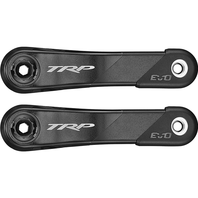 TRP Bicycle TRP Crank CK-9050 EVO Carbon Fiber Crank, 165mm Length Cinch compatible interface/ 68 & 73, Black / Silver