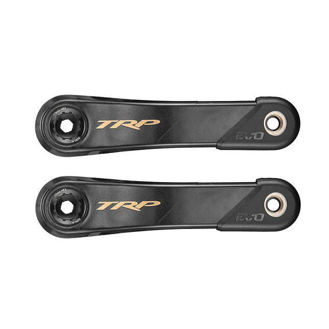 TRP Bicycle TRP Crank CK-9050 EVO Carbon Fiber Crank, 170mm Length Cinch compatible interface/ 68 & 73, Black / Gold