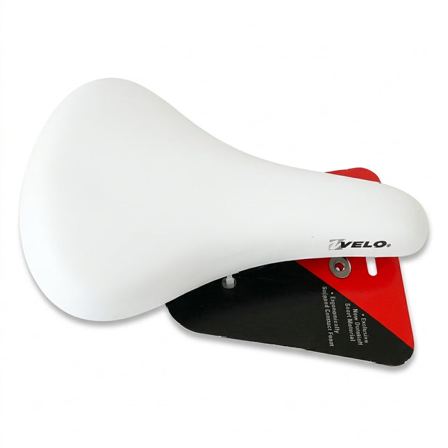 BMX Saddle WHITE 16-20 Vinyl (220 x 145), Quality Velo manufactured product