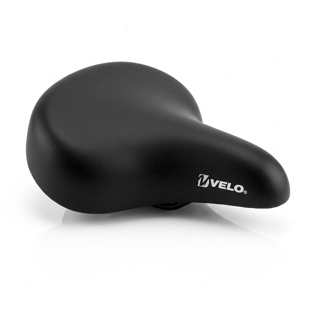 SADDLE, GEL TOP, BLACK, Extra wide, 260 x 260mm (Black Springs), Quality Velo manufactured product