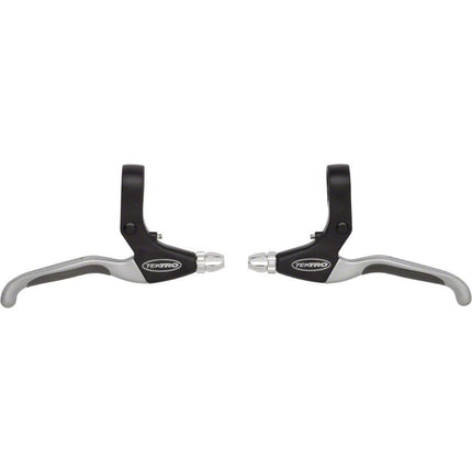 Tektro CL-530TS 4-Finger Bicycle V-Brake Levers - Black/Silver (Pair)
