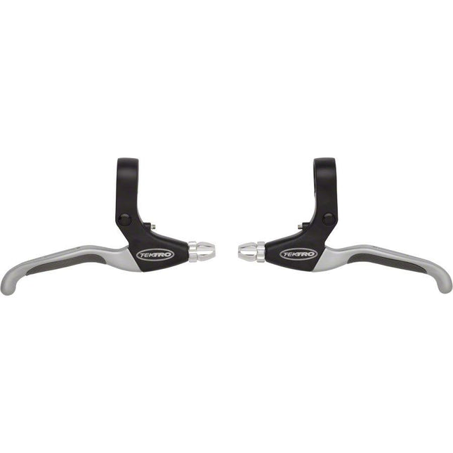 Tektro CL-530TS 4-Finger Bicycle V-Brake Levers - Black/Silver (Pair)