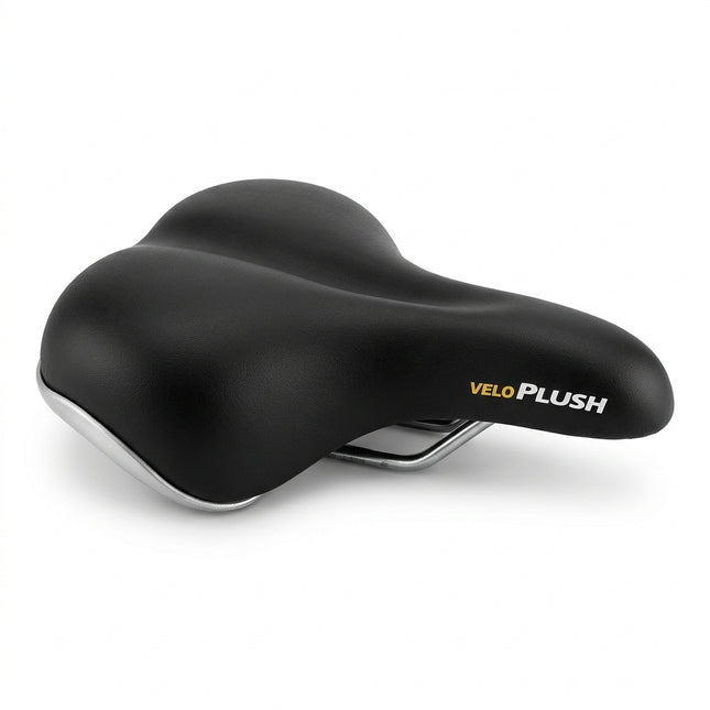 Saddle, Ladies, Vinyl Top, Double Density Foam, 250 x 180mm BLACK, Quality Velo manufactured product