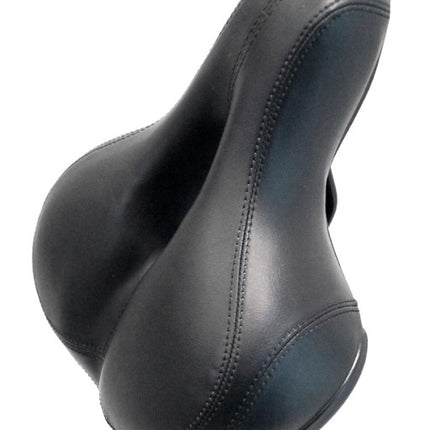 Ladies' Tour Series Anatomical Bicycle Saddle with Elastomer Spring 250 x 210mm - Black
