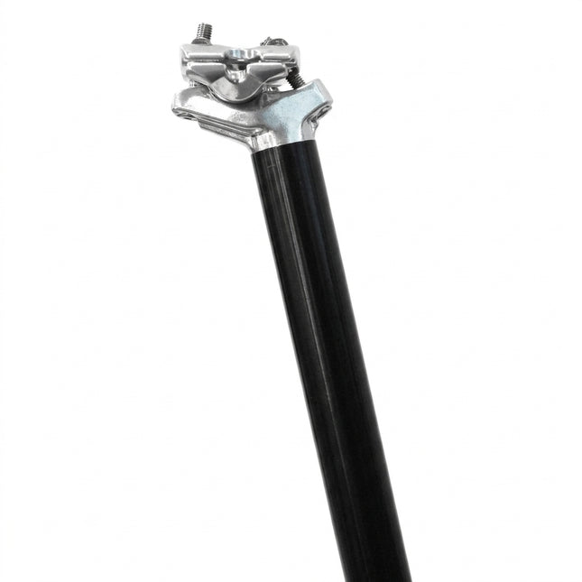 SeatPost, MICRO ADJUST Dual Bolt, 27.2 x 400mm, 12mm Offset, Alloy BLACK