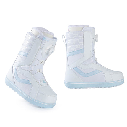 SNOWBOARD BOOTS - S6319 WHITE & BLUE (STEEL WIRE STYLE)