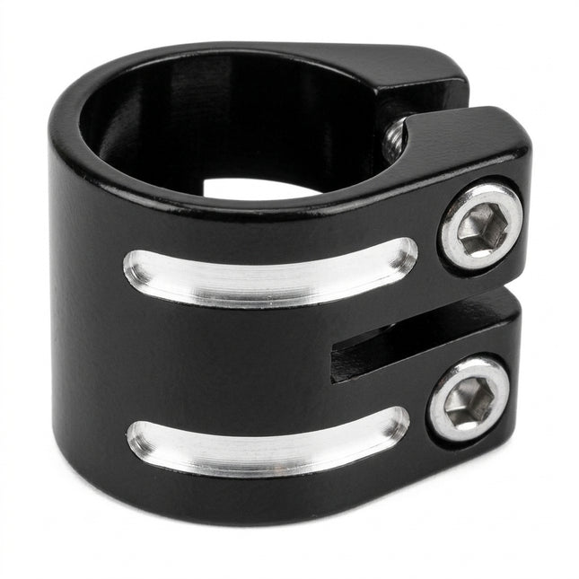 S/clamp 33.3mm BLACK no lip