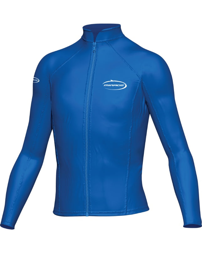 Mirage Junior Lycra Zip Front Top Kid - Blue / 8.0