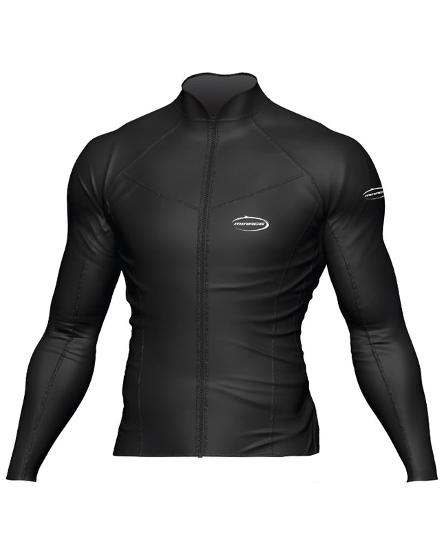 Mirage HEATSHIELD LONGSLEEVE ZIP FRONT BLACK XS