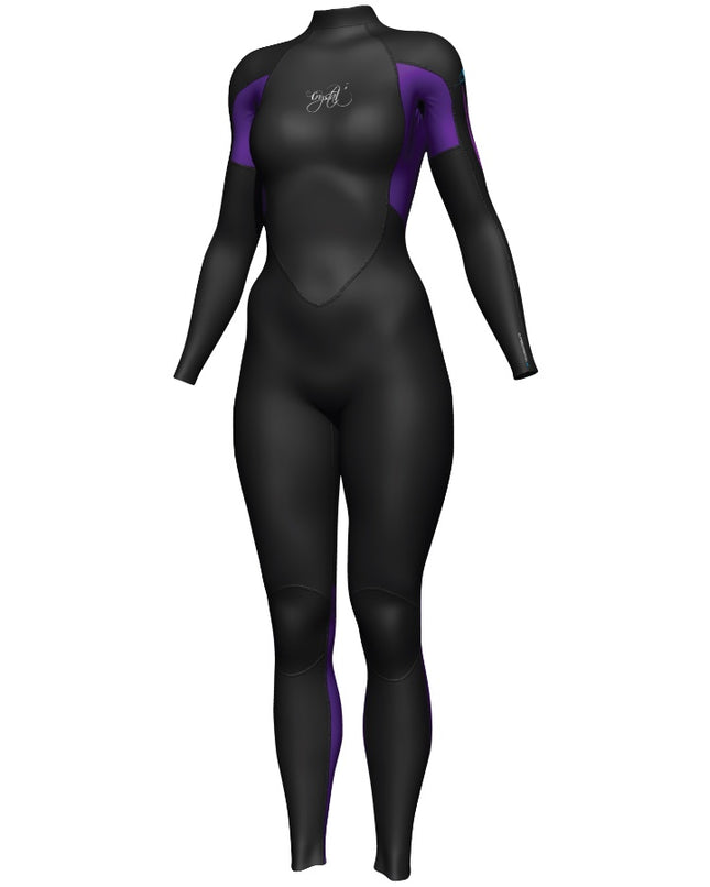 Crystal Ladies Superstretch Steamer Adult - Purple/ Black / 8.0