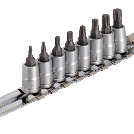 Unior Unior Torx driver socket set with TX profile 1/4" on rail (8, 10, 15, 20, 25, 27, 30, 40) 629696 Professional Bicycle Tool, quality guaranteed