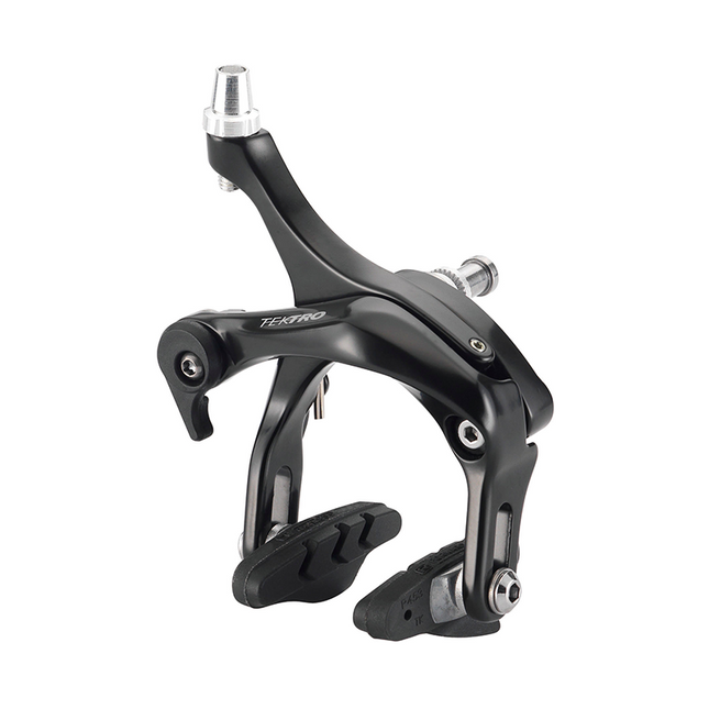 Tektro BRAKE, Black,alloy, caliper brake, FRONT ONLY dual pivot, 41-57mm, w/angle adjustable pads