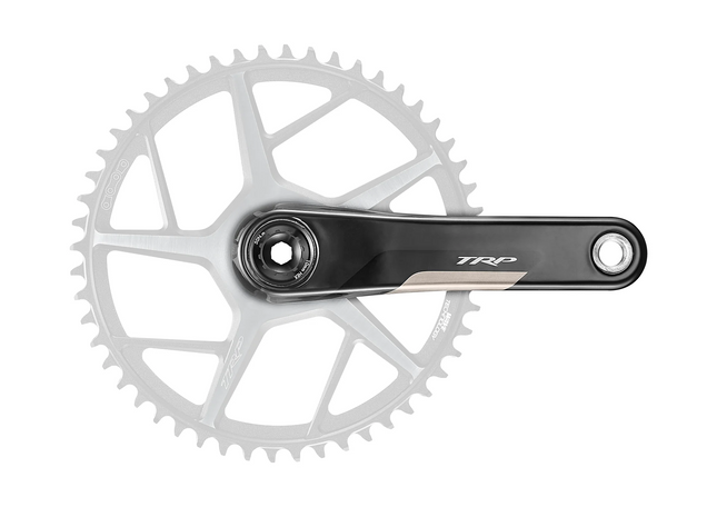 TRP Bicycle TRP Crankset VISTAR, Mod. CK-C8000, carbon, L: 175mm, ROAD, black/silver (Chainring NOT included)