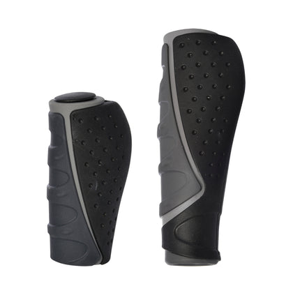 Oxford Bicycle GRIPS - Dual Density Ergo Grips For single Gripshift MTB Grips, 91mm & 131mm - Black/Grey - Oxford Product
