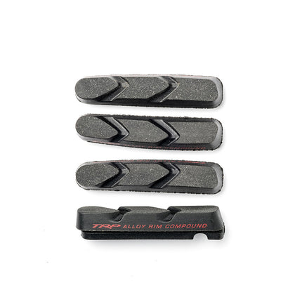 TRP Bicycle BRAKE PADS - TRP High Performance Road and Cyclocross Brake Pads for Alloy Rims (4 pcs) Black with Red Letters - P961.11