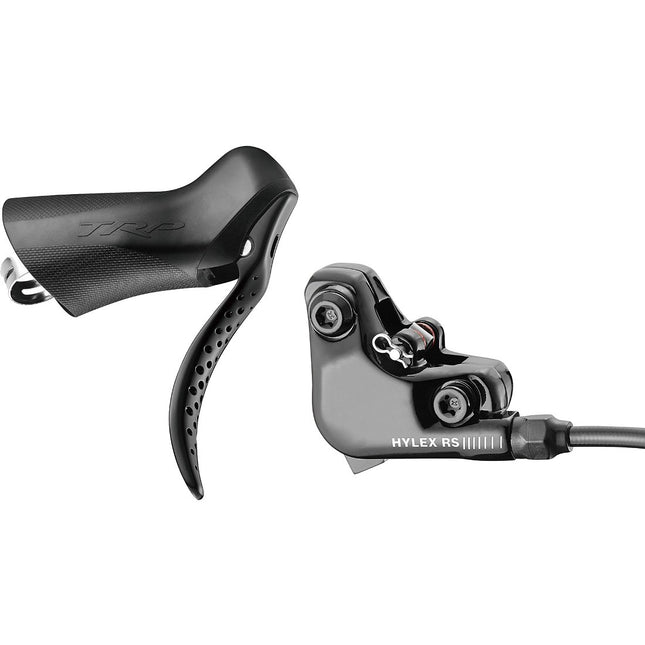 TRP Bicycle Disc brake set, (HYLEX RS) Front Flat Mount Right Hand, full hydraulic, w/drop bar lever, black,1000mm hose, stainless hardware,