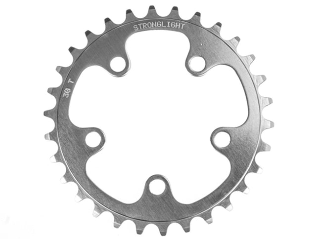 Stronglight Bicycle CHAINRING ROAD, STANDARD TYPE S - 5083, SILVER, 9/10 speed, 74 BCD, Inner, 30T, 5 arms, A Quality Stronglight product,