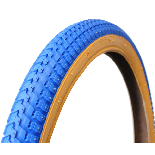Wanda Bicycle TYRE - BMX 20 x 2.125 BLUE/GUM WALL (Like Snake Belly)