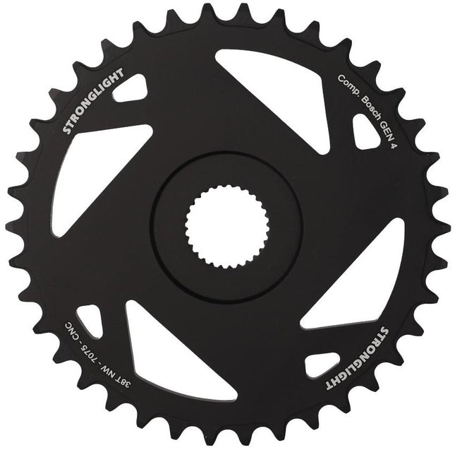 Stronglight Bicycle E-BIKE Chainring, COMP. BOSCH - Direct Mount 4th GENERATION - 7075-T6, BLACK, 38T, Narrow Wide - a Quality STRONGLIGHT product, - 262627