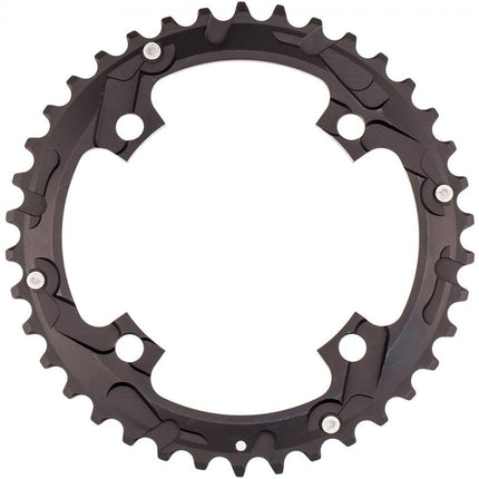 Stronglight Bicycle CHAINRING - MTB "STRONGLIGHT", 38T, 7075 CNC Black SRAM XO - 104mm BCD treaded bolt hole, 4 Hole for 2 X 10 Spd (Compatible with Chainring Bolt SL350134)