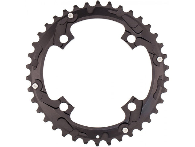 Stronglight Bicycle CHAINRING - MTB "STRONGLIGHT", 38T, 7075 CNC Black SRAM XO - 104mm BCD treaded bolt hole, 4 Hole for 2 X 10 Spd (Compatible with Chainring Bolt SL350134)