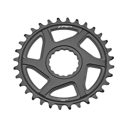 TRP Bicycle TRP Chainring CR-M8070, 34T Standard 6mm offset Chainring Cinch Interface, Sandblasted Black (for 49mm chainline and DH) 11speed chain compatible