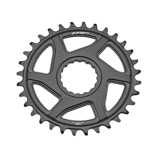 TRP Bicycle TRP Chainring CR-M8070, 34T Standard 6mm offset Chainring Cinch Interface, Sandblasted Black (for 49mm chainline and DH) 11speed chain compatible