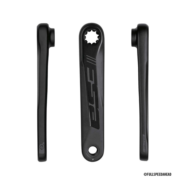 FSA Bicycle E-BIKE CRANKS - FSA E-bike Armset - 170mm ISIS - 2-Tone Black w/FSA logo w/o Bolt