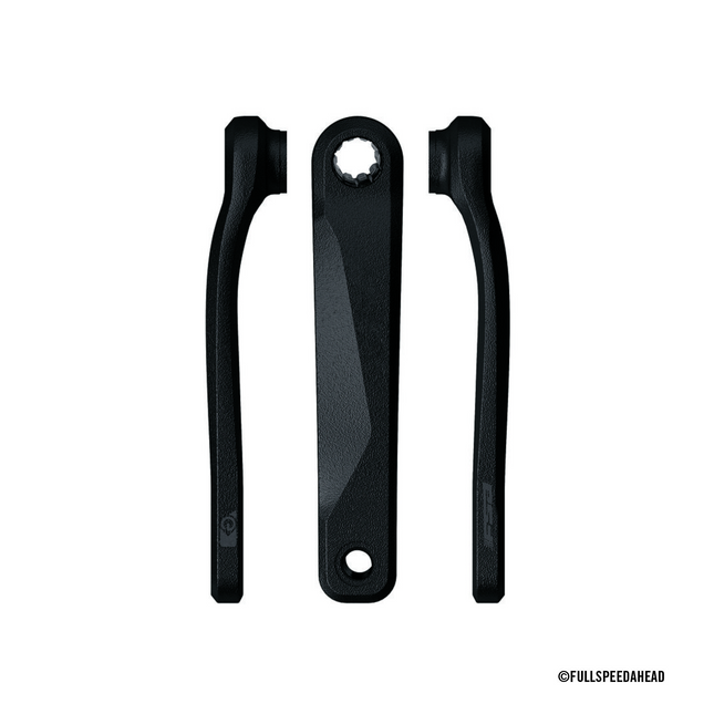FSA Bicycle E-BIKE CRANKS - FSA E-Bike Bosch Gen4 Wider Armset - 160mm ISIS - Painted matt Black w/side FSA logo w/o Bolt