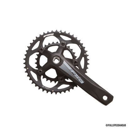 FSA Bicycle Chainwheel - Tempo Adventure 46x30 10/11Spd - 175mm - JIS - Painted matt Black V18 w/ML019,CK-C201ST/WT