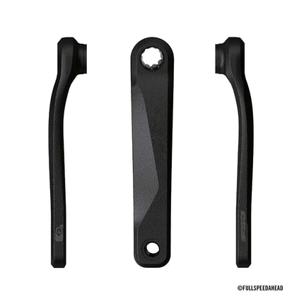 FSA Bicycle E-BIKE CRANKS - FSA E-Bike Bosch Gen4 Armset - 170mm ISIS - Painted matt Black w/side FSA logo w/o Bolt
