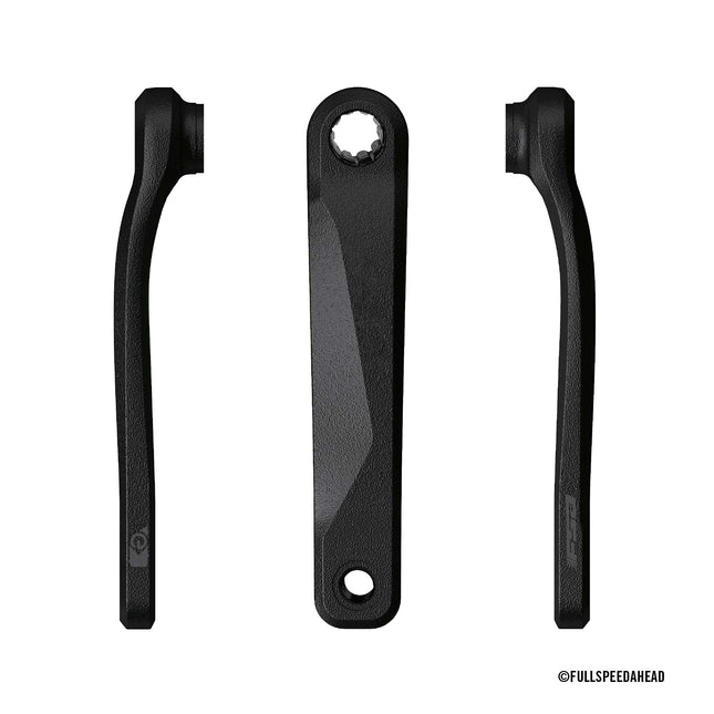 FSA Bicycle E-BIKE CRANKS - FSA E-Bike Bosch Gen4 Armset - 165mm ISIS - Painted matt Black w/side FSA logo w/o Bolt