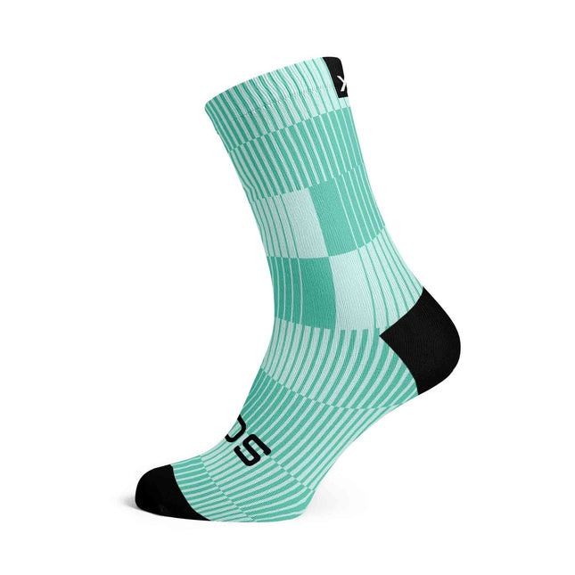SOX Footwear Bicycle Slight Turquoise - Size L (US 9-13) - SOX Footwear Performance Socks - 1 Pair