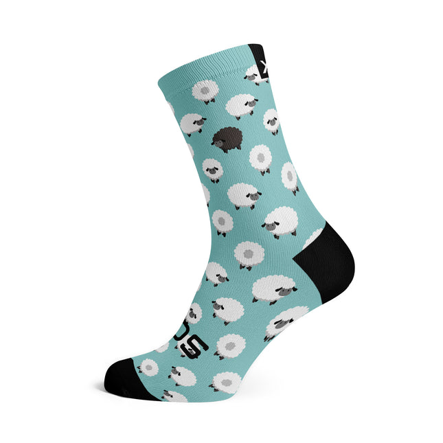 SOX Footwear Bicycle Sheep - Size L (US 9-13) - SOX Footwear Performance Socks - 1 Pair