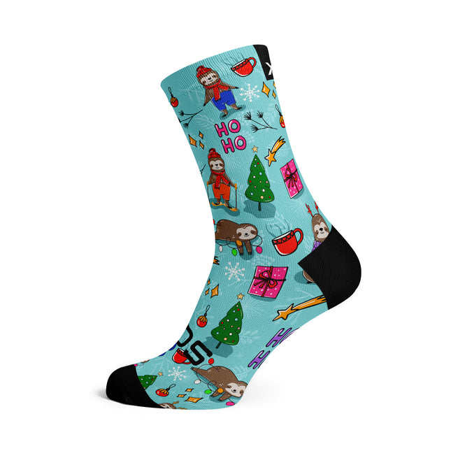 SOX Footwear Bicycle Slothmas - Size M (US 5-9) - SOX Footwear Performance Socks - 1 Pair