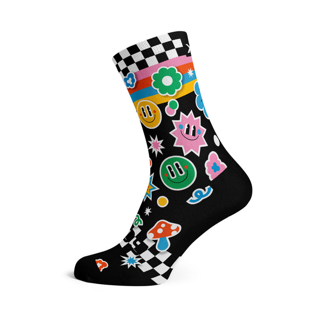 SOX Footwear Bicycle Sticker - Size L (US 9-13) - SOX Footwear Performance Socks - 1 Pair