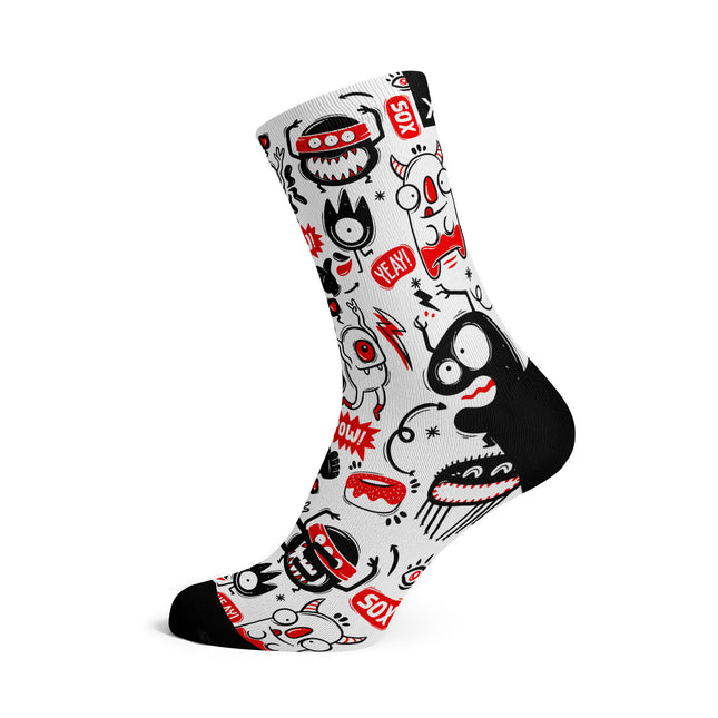 SOX Footwear Bicycle Monster - Size M (US 5-9) - SOX Footwear Performance Socks - 1 Pair