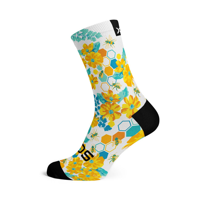 SOX Footwear Bicycle Honey Bees - Size M (US 5-9) - SOX Footwear Performance Socks - 1 Pair