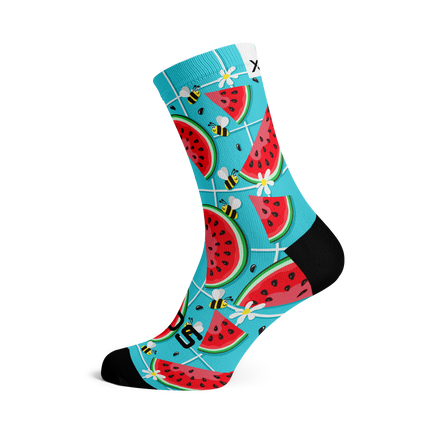 SOX Footwear Bicycle Fruity - Size M (US 5-9) - SOX Footwear Performance Socks - 1 Pair